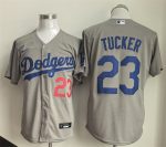 Los Angeles Dodgers #23 Kyle Tucker Grey Cool Base Limited Stitched Jersey