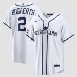 Netherlands #2 Xander Bogaerts White 2026 World Classic Home Stadium Stitched Jersey