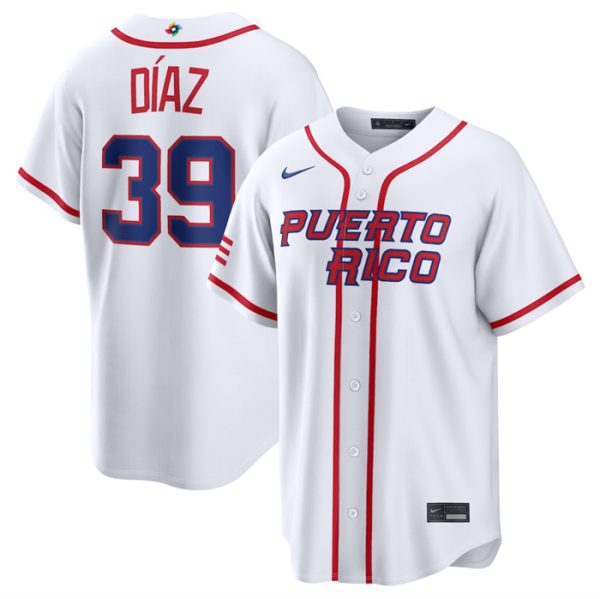 Puerto Rico #39 Edwin D¨ªaz White 2026 World Classic Home Stadium Stitched Jersey