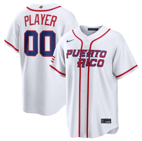 Puerto Rico Custom White 2026 World Classic Home Stadium Stitched Jersey