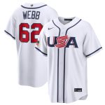 USA #62 Logan Webb White 2026 World Classic Home Stadium Stitched Jersey