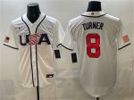 USA #8 Trea Turner White 2026 World Classic Home Stadium Stitched Jersey