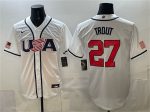 USA #27 Mike Trout White 2026 World Classic Home Stadium Stitched Jersey