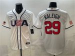 USA #29 Cal Raleigh White 2026 World Classic Home Stadium Stitched Jersey