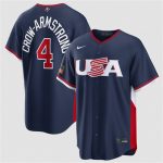 USA #4 Crow-Armstrong Navy 2026 World Classic Road Stadium Stitched Jersey