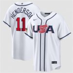 USA #11 Gunnar Henderson White 2026 World Classic Home Stadium Stitched Jersey