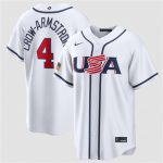 USA #4 Crow-Armstrong White 2026 World Classic Home Stadium Stitched Jersey