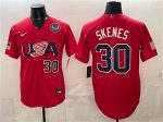 USA #30 Paul Skenes Red 2026 World Classic United States 250th Anniversary Patch Stadium Stitched Jersey