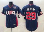 USA #29 Tarik Skubal Navy 2026 World Classic United States 250th Anniversary Patch Road Stadium Stitched Jersey