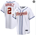 Venezuela #2 Luis Arraez White 2026 World Classic Home Stadium Stitched Jersey