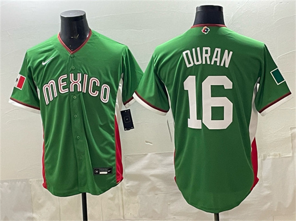 Mexico #16 Jarren Duran Green 2026 World Classic Home Stadium Stitched Jersey