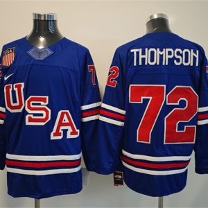 USA #72 Tage Thompson Royal 2025-2026 Stitched Jersey