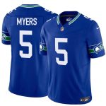 Seattle Seahawks #5 Jason Myers Royal 2025 F.U.S.E Throwback Vapor Limited Stitched Jersey