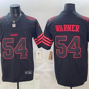 San Francisco 49ers #54 Fred Warner Black F.U.S.E. 'Stranger Things Edition' Vapor Limited Stitched Jersey