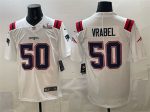 New England Patriots #50 Mike Vrabel White With Super Bowl LX Patch Vapor Limited Stitched Jersey
