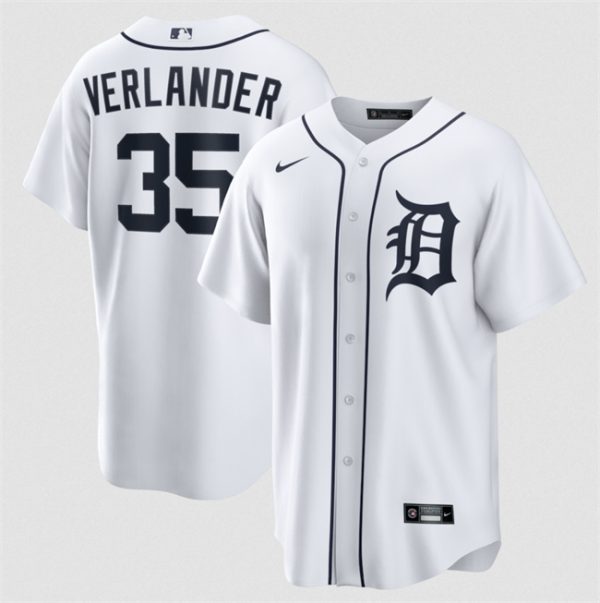 Detroit Tigers #35 Justin Verlander White 2026 Cool Base Stitched Jersey