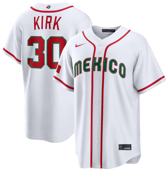 Mexico #30 Alejandro Kirk White 2026 World Classic Home Stadium Stitched Jersey