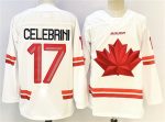 Canada #17 Macklin Celebrini White Stitched Jersey