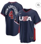 USA #4 Crow-Armstrong Navy 2026 World Classic Road Stadium Stitched Jersey