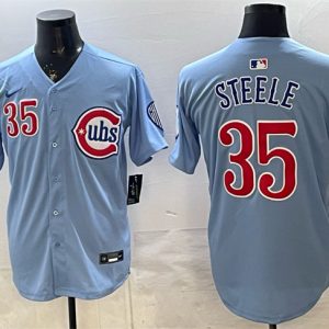 Chicago Cubs #35 Justin Steele Blue 2024 25 2nd Alternate Limited Stitched Jersey