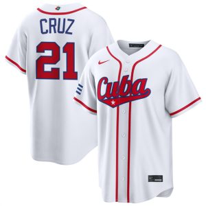 Cuba #21 Naykel Cruz White 2026 World Classic Home Stadium Stitched Jersey