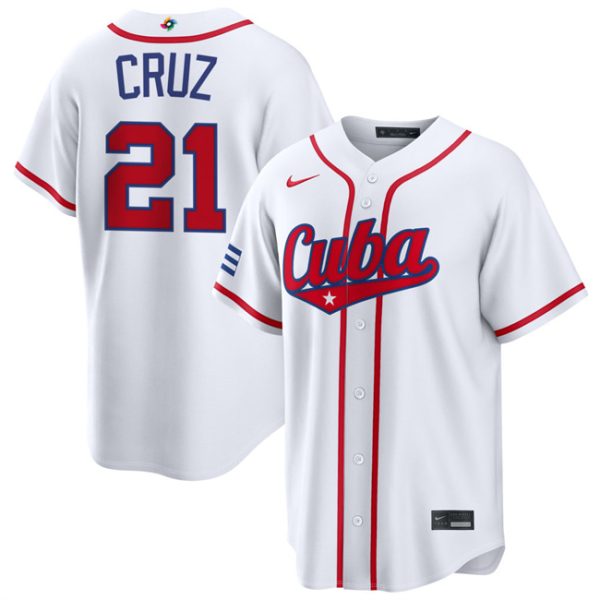 Cuba #21 Naykel Cruz White 2026 World Classic Home Stadium Stitched Jersey