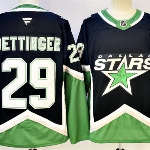 Dallas Stars #29 Jake Oettinger Black 2025-26 Alternate Stitched Jersey