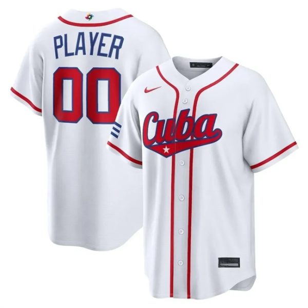 Cuba Custom White 2026 World Classic Home Stadium Stitched Jersey