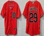 Detroit Tigers #29 Tarik Skubal Orange Cool Base Jersey