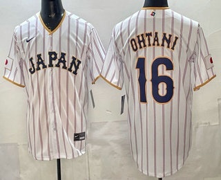 Japan #16 Shohei Ohtani White 2026 World Classic Cool Base Jersey