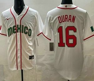 Mexico #16 Jarren Duran White 2026 World Classic Cool Base Jersey