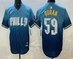 Philadelphia Phillies #59 Jhoan Duran Blue 2024 City Cool Base Jersey