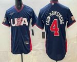 USA #4 Pete Crow-Armstrong Navy 2026 World Classic Cool Base Jersey