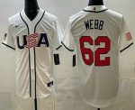 USA #62 Logan Webb White 2026 World Classic Cool Base Jersey