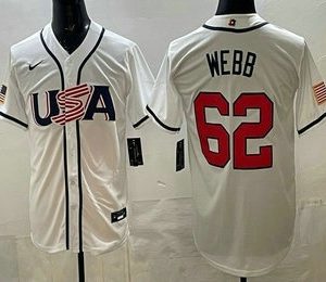 USA #62 Logan Webb White 2026 World Classic Cool Base Jersey