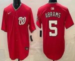 Washington Nationals #5 CJ Abrams Red Limited Jersey