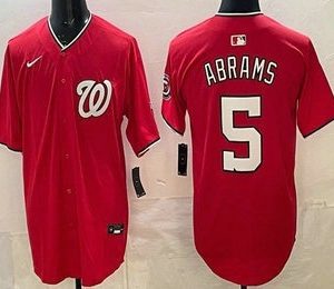 Washington Nationals #5 CJ Abrams Red Limited Jersey