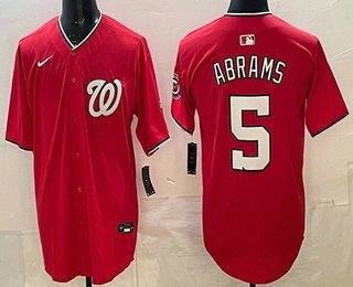 Washington Nationals #5 CJ Abrams Red Limited Jersey