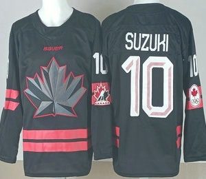 Canada #10 Nick Suzuki Black 2026 Olympics Authentic Jersey