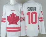 Canada #10 Nick Suzuki White 2026 Olympics Authentic Jersey