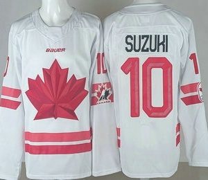 Canada #10 Nick Suzuki White 2026 Olympics Authentic Jersey