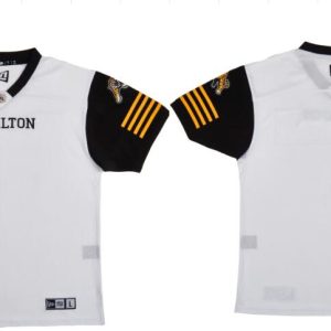 CFL Hamilton tiger cats Blank Crested Away White Jersey