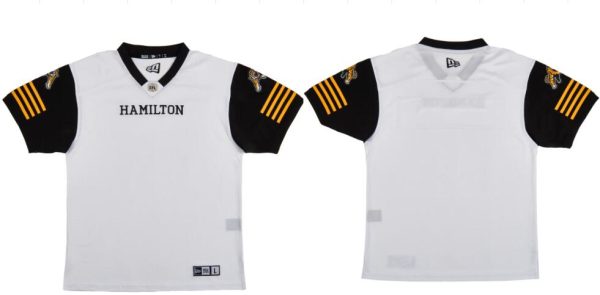 CFL Hamilton tiger cats Blank Crested Away White Jersey