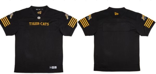 CFL Hamilton tiger cats Blank Black Crested Home Replica Jersey