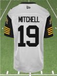CFL Hamilton tiger cats #19 MITCHELL Crested Away White Jersey