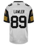 CFL Hamilton tiger cats #89 LAWLER Crested Away White Jersey