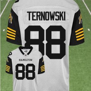 CFL Hamilton tiger cats #88 TERNOWSKI Crested Away White Jersey