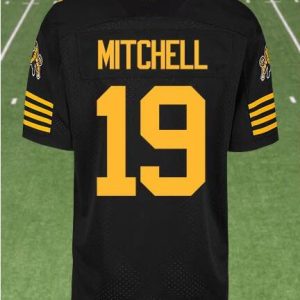 CFL Hamilton tiger cats #19 MITCHELL Black Crested Home Replica Jersey