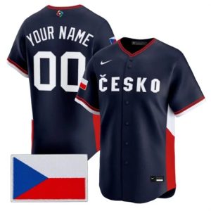 Custom Czech Republic Nike Navy 2026 World Classic Jersey