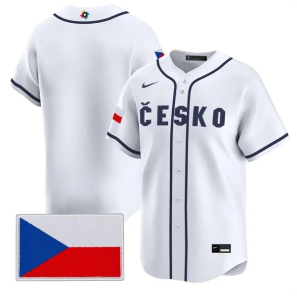 Czech Republic Nike White 2026 World Classic Team Jersey